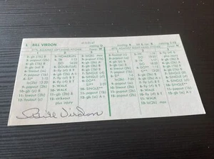 STRAT-O-MATIC Signed Card Debut.1955 Bill Virdon Pittsburgh 1961 - Picture 1 of 2