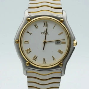 Ebel Men's Watch Steel/750 Gold 34Mm Sport Classique Top Quartz 183909 E309 - Picture 1 of 9