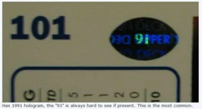 1991 Upper Deck Football - 1991 (91) Hologram Variations - "Common" (251-500) - Image 1 of 2