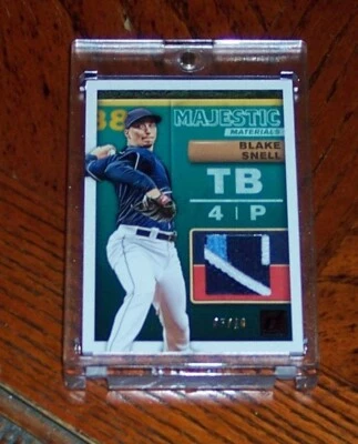 Blake Snell 2019 Donruss Majestic Materials Game Used Jersey Patch Relic 5/10 - Image 1 of 4