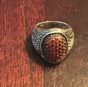 scott kay angel wing garnet ring Size 5 - Picture 1 of 9
