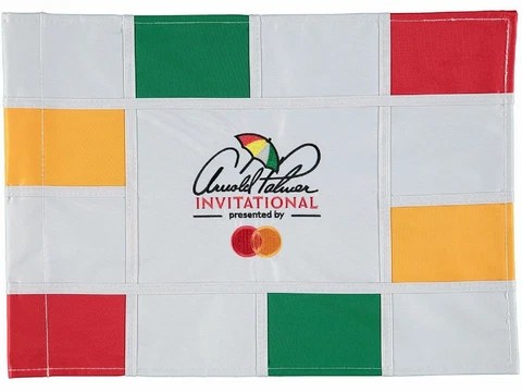 ARNOLD PALMER INVITATIONAL Checkered EMBROIDERED Golf Flag Cover