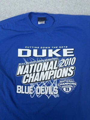 OVB Duke Blue Devils 2010 National Champions T Shirt Blue Sz Medium - Image 1 of 4