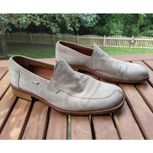 R. Martegani Studio mart 2 mocassini in camoscio marrone chiaro made in Italy 9M - Foto 1 di 8