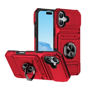 Shockproof Magnetic Ring Holder Card Wallet Case for iPhone 17 16 15 Pro Max 14 - Picture 1 of 16