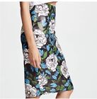 Diane Von Furstenberg Floral Sequin Pencil Skirt