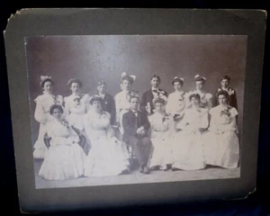 LUTHERISCHE KONFIRMATION um 1904 KABINETTFOTO ADELE BENIKE KEBACH VIOLA OLMSTED MN - Bild 1 von 4