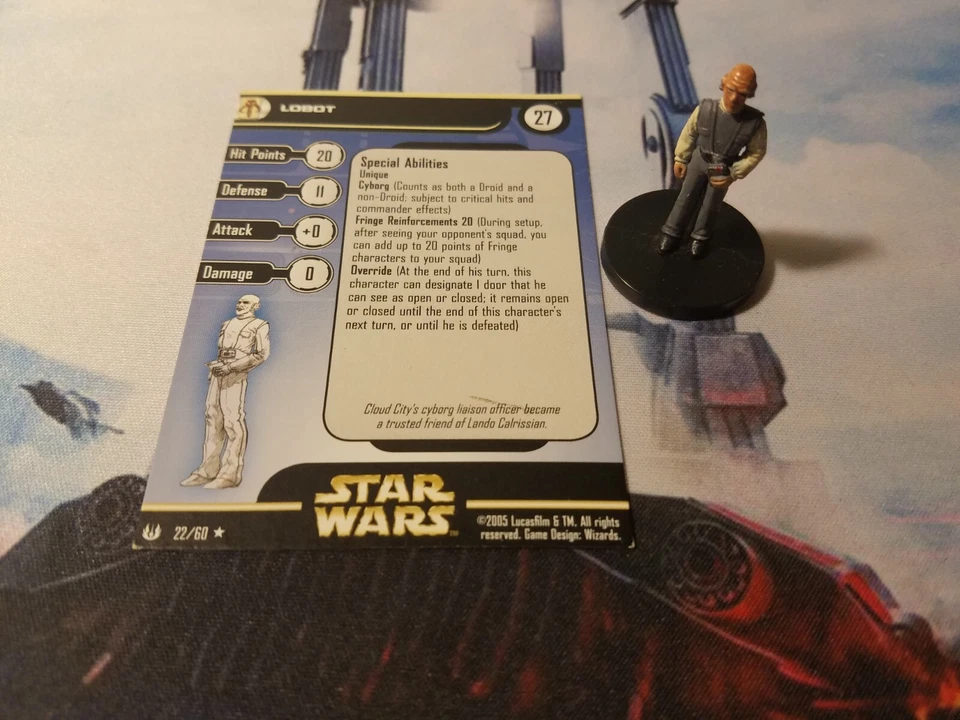 Star Wars Miniatures Universe 22 Lobot - Image 1 of 1