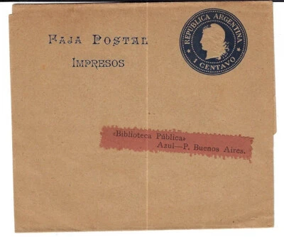 Argentina: 1897; Wrapper circulated for internal mail, good condition, EBAR04 - Image 1 of 2