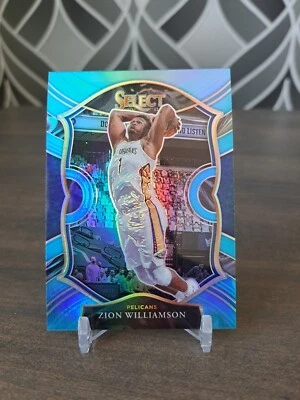 2020-21 Panini Select #1 Zion Williamson LIGHT BLUE PRIZM /299  Pelicans - Image 1 of 2