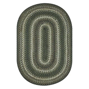 Pinecone Green Jute Braided Oval Rugs, 27x45 - Warm Country Rustic Decor, Per... - Picture 1 of 10