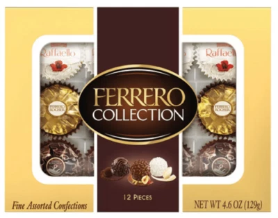 Ferrero Rocher Collection (12) Assorted Chocolates Candy Variety Pack - 4.6oz - Image 1 of 2