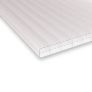 Doppelstegplatten Stegplatten 16 mm Polycarbonat 3 fach Struktur opal/ weiß - Bild 1 von 4