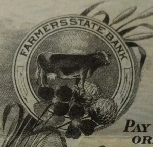 Three 1926 Bank Checks Modena, Wisconsin Farmers State Bank Cow 🐄 Vignette 🎨 - Picture 1 of 6