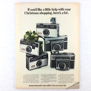 1968 KODAK INSTAMATIC CAMERA Vintage Print Ad 124, 134, 174, 314, 414 Christmas - Picture 1 of 1