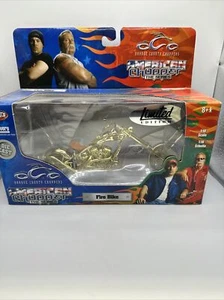 1:18 Die Cast American Choppers Limited Edition Gold Color Fire Bike Motorcycle - Picture 1 of 12