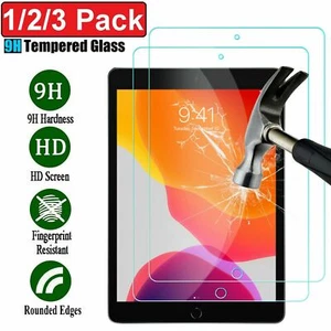 Tempered Glass Screen Protector For iPad 10.2 11 9.7 5th 6th Air Pro Mini 2 3 4 - Picture 1 of 11