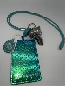 Bath & Body Works Wearable Lanyard ID Card Pocketbac Holder Mermaid NWT - Picture 1 of 3