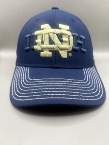 Notre Dame Fighting Irish Hat Cap Flex Fit Sz Large/XL Blue/Gold Adidas NCAA - Picture 1 of 8