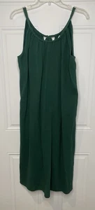 Kona Sol Kleid S / M Gaze Bindeband ärmellos lässig grün midi grün Coverup - Bild 1 von 5