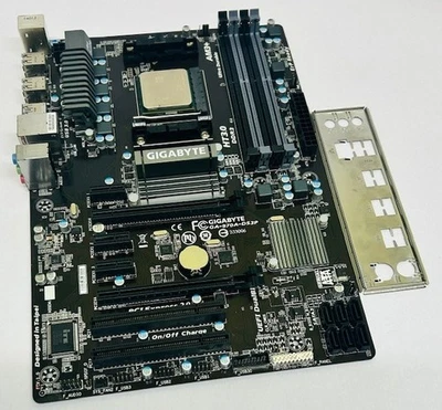 Gigabyte GA-970A-DS3P REV: 1.0 Socket AM3+ / AM3b DDR3 Motherboard, CPU & I/O - Image 1 of 4