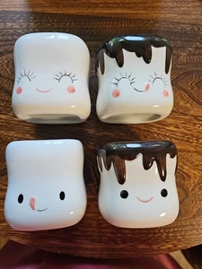Mug- Marshmallow Cartoon tea cup 4 pack Hot Chocolate Cocoa Mugs Gifts - Picture 1 of 2