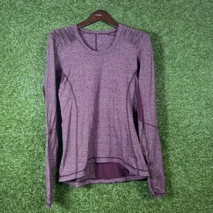 Lululemon Shirt Damen 10 Sterne Läufer Langarm Yoga Athlesiure weinrot - Bild 1 von 10
