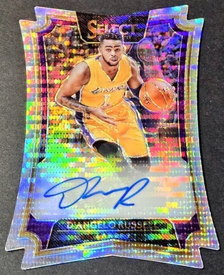 2016-17 Panini Select /35 Pulsar Prizm Auto Die-Cut D'Angelo Russell #13  - Image 1 of 2