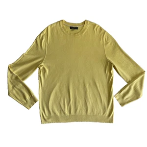 Suéter Banana Republic Para Hombre Amarillo Algodón Cachemira Cuello Redondo Talla XL - Imagen 1 de 8