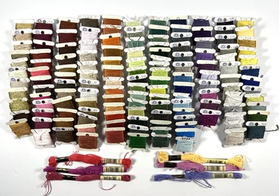 Large Lot of 148 Cards of Carded Embroidery Floss Plus 10 Skeins Free Shipping - Image 1 of 4