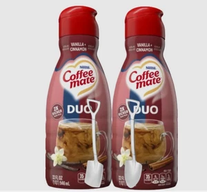 CoffeeMate Cinnamon Vanilla Liquid Coffee Creamer 32 oz 2 CT  Shovel Spoons - Picture 1 of 1