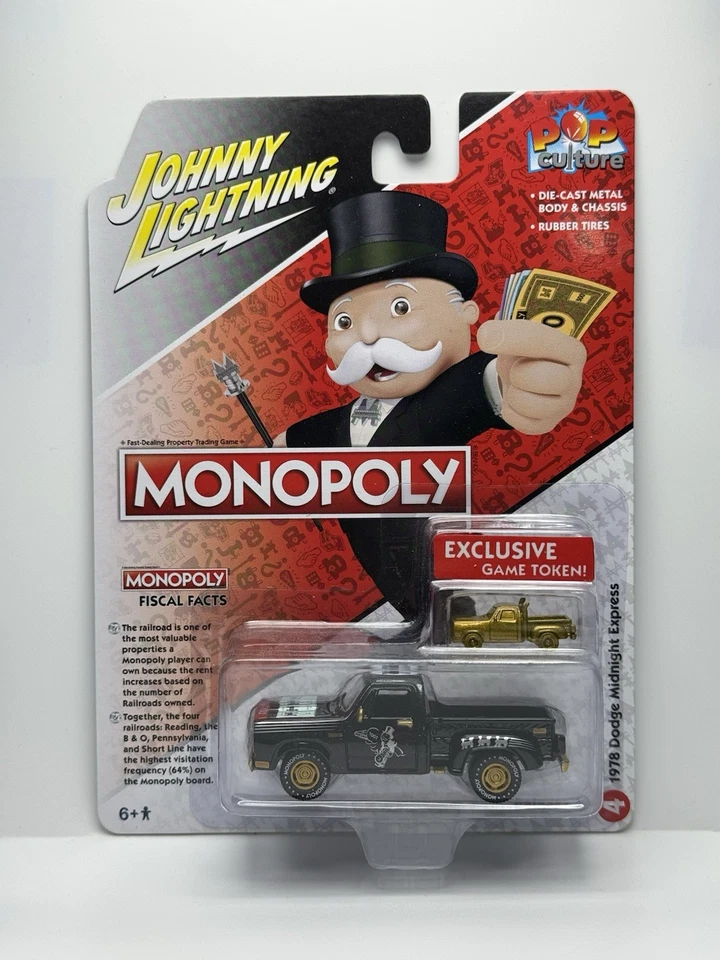 Johnny Lightning 1:64 Monopoly 1978 Dodge Midnight Express Truck JLSP312 - Image 1 of 1