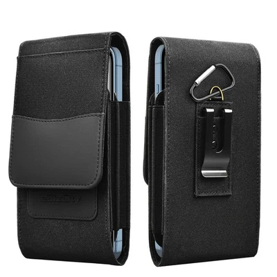 Cell Phone Holster Belt Clip Holder Dual Vertical Pouch Case for Samsung iphone - Image 1 of 4