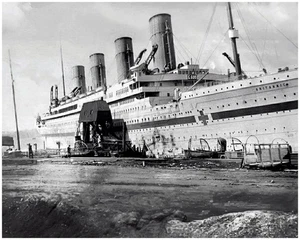 Impresión 8x10 HMHS Britannic Tercer Buque de Vapor White Star Line Clase Olímpica - Imagen 1 de 1