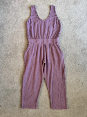 Poplinen Women’s Jameela 100% Organic Cotton Gauze Jumpsuit Size 1X Cropped - Image 1 of 4
