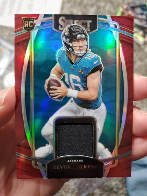 2021 Select Trevor Lawrence  Red Prizm Silver Rookie Patch  #RSW-TLR SSP - Image 1 of 4