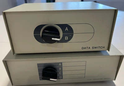 2x Vintage KVM VGA Switches – PS/2 and 5-DIN Keyboard and serial mouse, Untested - Image 1 of 4