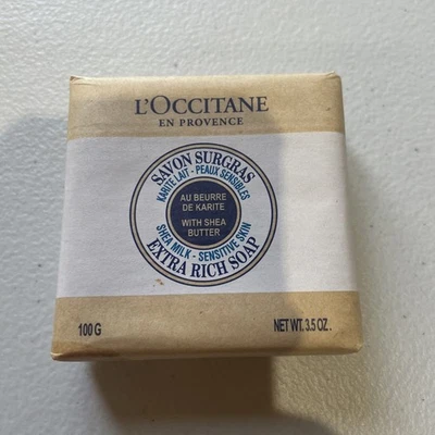 L’OCCITANE SHEA MILK- SENSITIVE SKIN EXTRA RICH SOAP 100G NEW  - Image 1 of 2