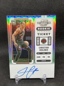 Christian Koloko 2022-23 Panini Contenders Optic Rookie Ticket Auto Holo Silver - Picture 1 of 2