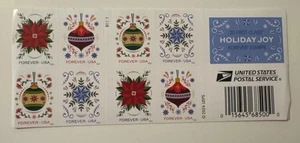 HOLIDAY JOY 2024 US #5941-5944 MXF 20 ORNAMENTS FOREVER STAMPS SEALED BOOKLET - Picture 1 of 2
