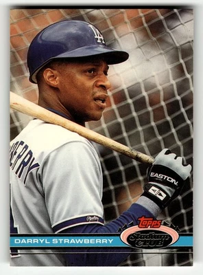 1991 Stadium Club Darryl Strawberry #301 Los Angeles Dodgers HIGH GRADE BEAUTY! - Image 1 of 2