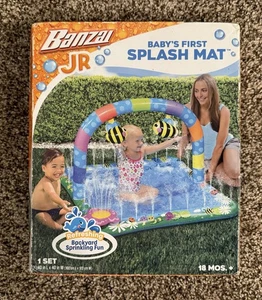Banzai Jr Baby's First Splash Mat 18 months 40 in x 40 in Backyard Sprinkler - Picture 1 of 5