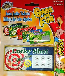 Fake Scratch Off Lottery Lotto Game 5 Tickets Joke Gag Gift Prank Lucky Shot NIB - Picture 1 of 3