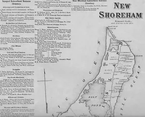 Block Island New Shoreham RI 1870 Map with Homeowners Names Shown - Picture 1 of 2