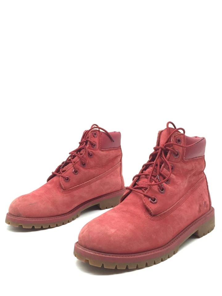 Timberland 6 inch Burgundy Botas De Cuero Nubuck Rojo Mujer T.39 US.6 UK.5,5 - Imagen 1 de 4