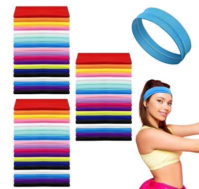 Workout Headbands for Women Stretchy Yoga Headbands Soft Elastic Polyester Head - Image 1 of 4