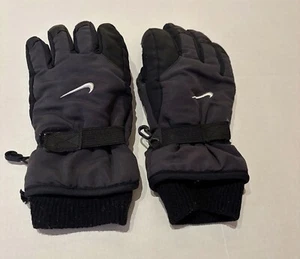 Nike Youth Boys Dark Gray Black Insulated Snow Ski Gloves Winter 2255-693 - Picture 1 of 1