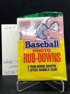 1985 Topps Baseball Photo Rub-Downs Unopened Pack (1) - Picture 1 of 2
