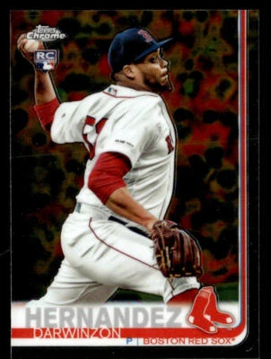 2019 Topps Chrome Update #30 Darwinzon Hernandez Rookie Card Boston Red Sox - Image 1 of 2