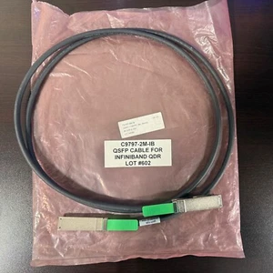 TMC C9797-2M-IB QSFP+ to QSFP+, 40GB Infiniband Cable (QDR/DDR/SDR), 2M - Picture 1 of 1